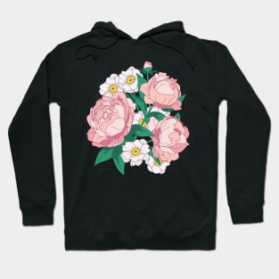 Bouquet of pink peonies Hoodie